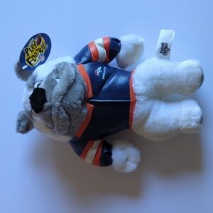 1998 Denver Broncos bulldog plush stuffed animal play football 12 inch NFL